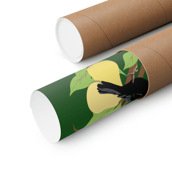 Four Colly Birds of Christmas Premium Matte vertical posters