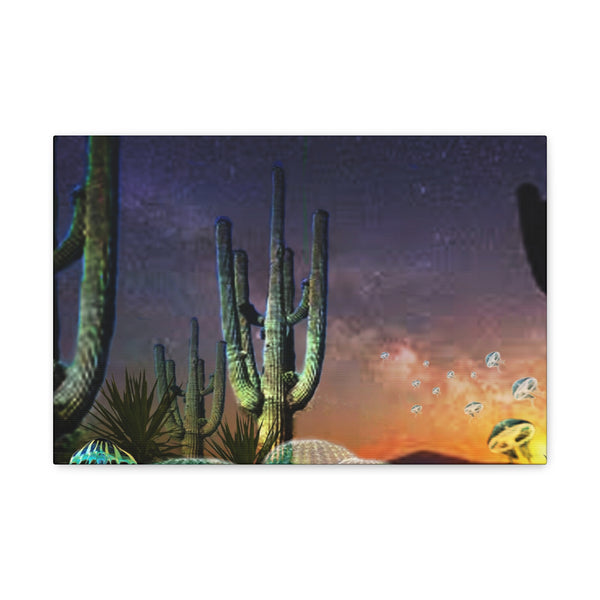 Cactus Glow Canvas Gallery Wraps