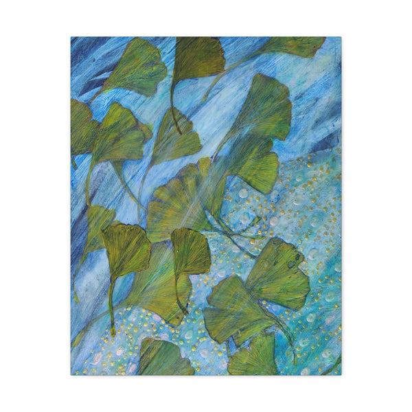 Ginkgo Leaves with Water Dragon  Canvas Gallery Wraps