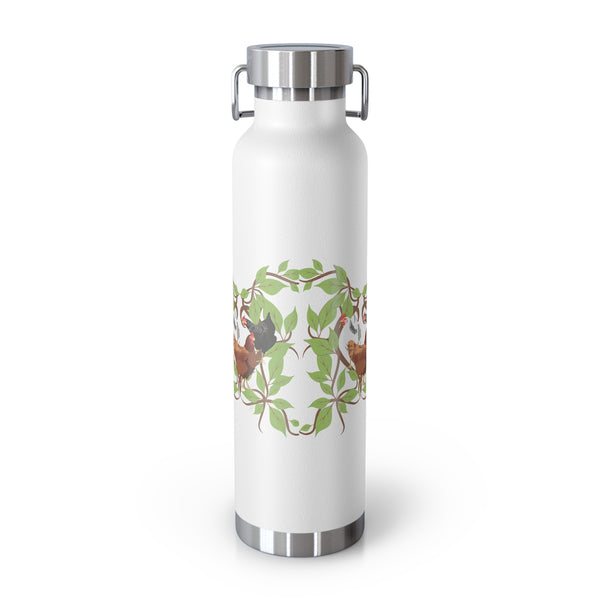 Three French Hens Copper Vacuum Insulated Bottle, 22oz