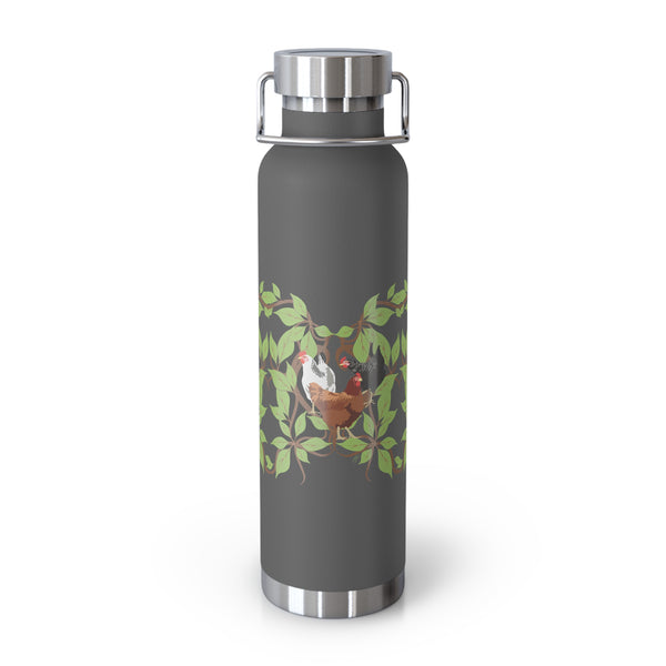 Three French Hens Copper Vacuum Insulated Bottle, 22oz
