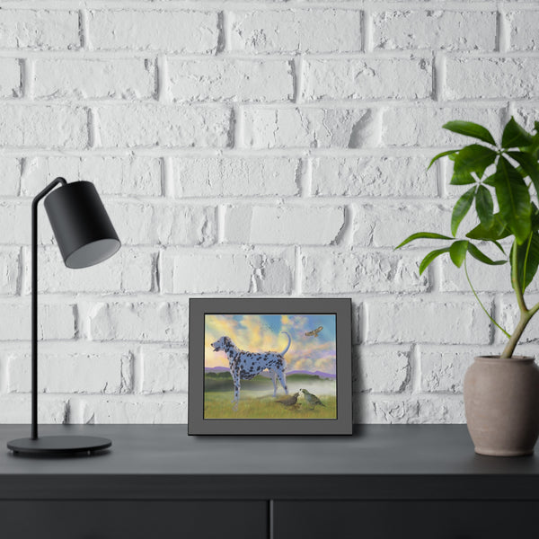 Dalmatian with Birds Framed Paper Posters