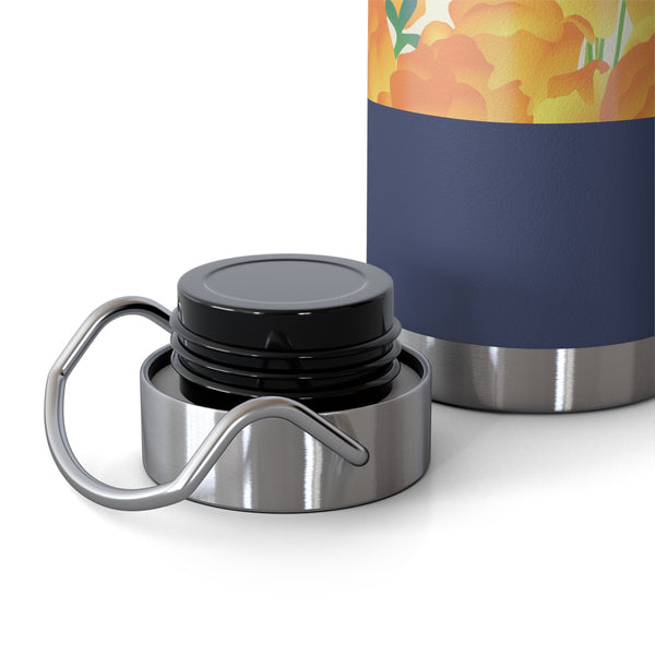 Poppies Copper Vacuum Insulated Bottle, 22oz