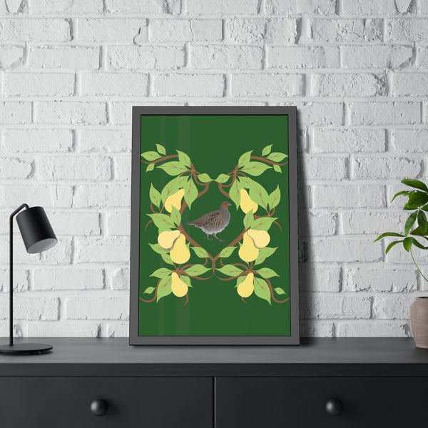 Partridge in a Pear Tree Framed Paper Posters