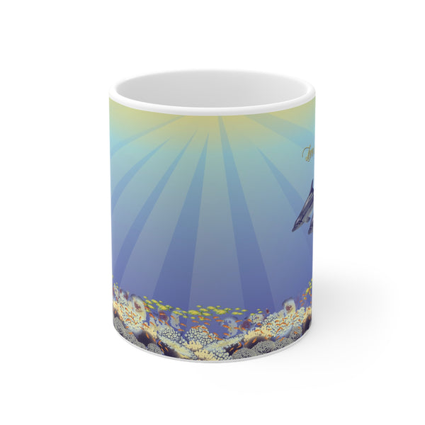 2 Dolphins Love Ceramic Mug 11oz