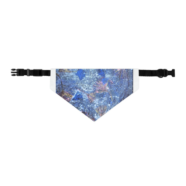 Ginkgo Leaves N Frost Pet Bandana Collar