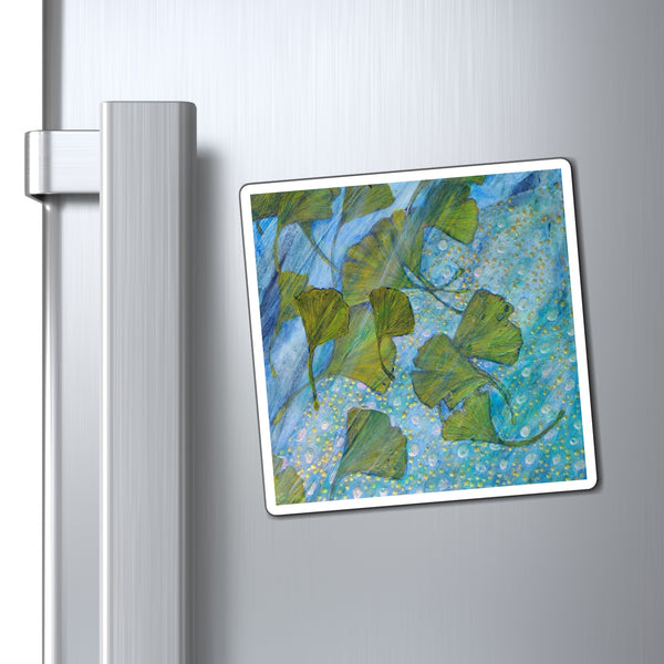 Gingko Leaves with Dragon Magnet