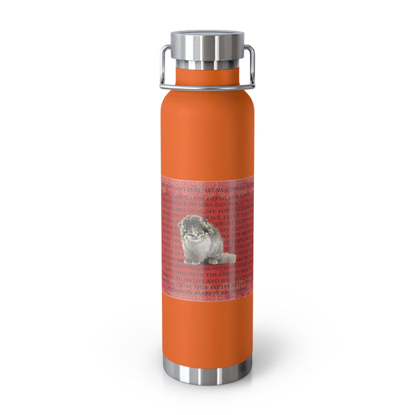 Love Cat Copper Vacuum Insulated Bottle, 22oz