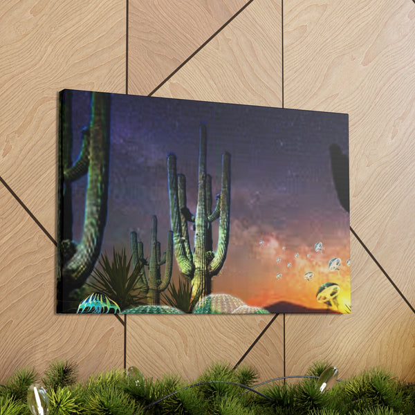 Cactus Glow Canvas Gallery Wraps