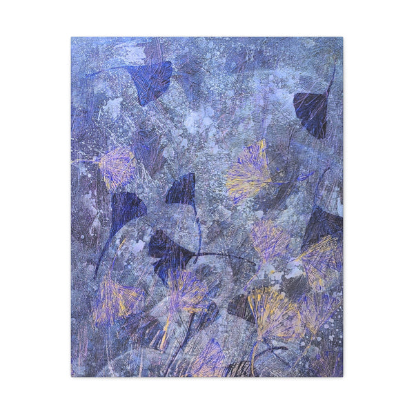 Ginkgo Leaves in Frozen Water  Canvas Gallery Wraps