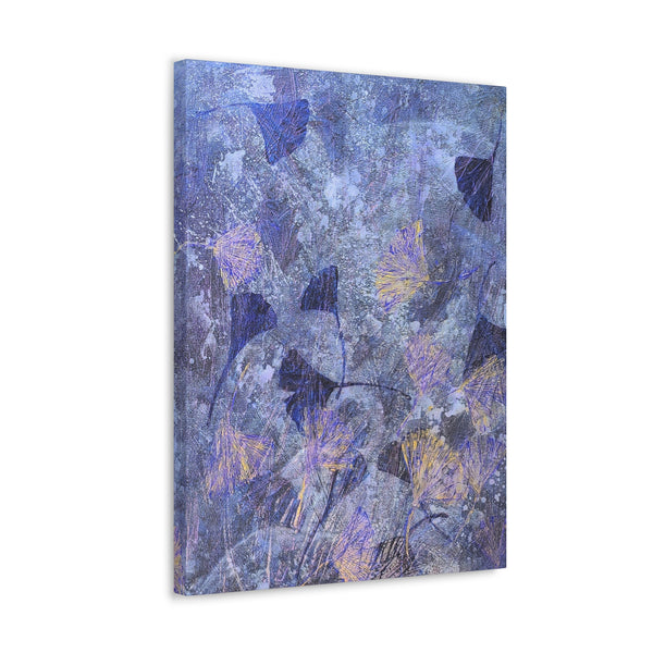 Ginkgo Leaves in Frozen Water  Canvas Gallery Wraps