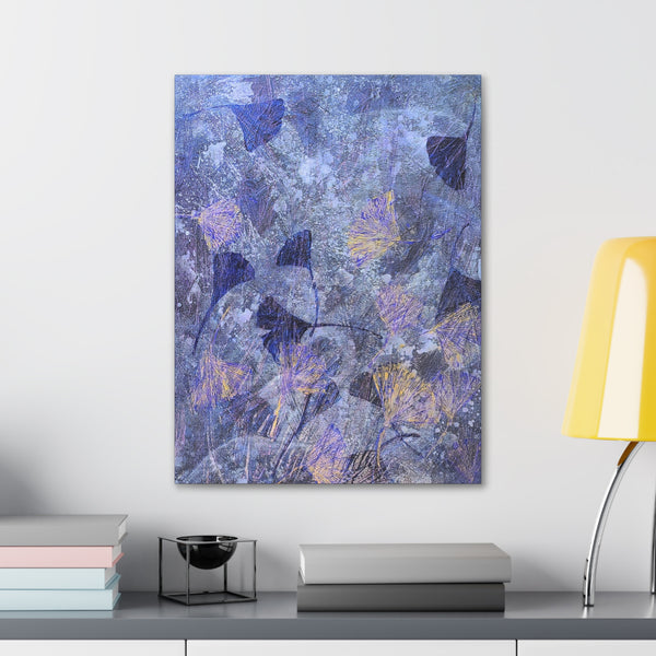 Ginkgo Leaves in Frozen Water  Canvas Gallery Wraps