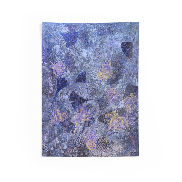 Ginkgo Leaves in Frozen Water Indoor Wall Tapestries