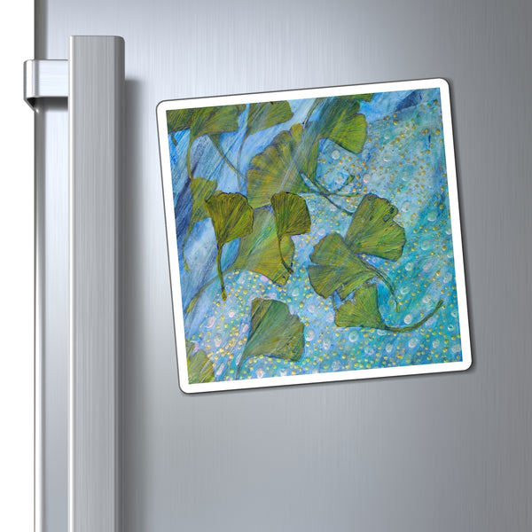 Gingko Leaves with Dragon Magnet