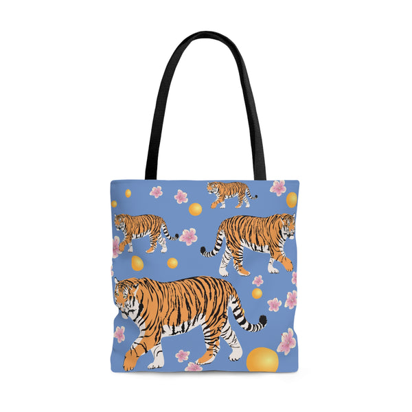 Bengal Tiger Blue Tote Bag