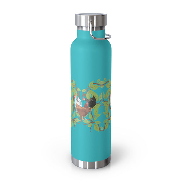Three French Hens Copper Vacuum Insulated Bottle, 22oz
