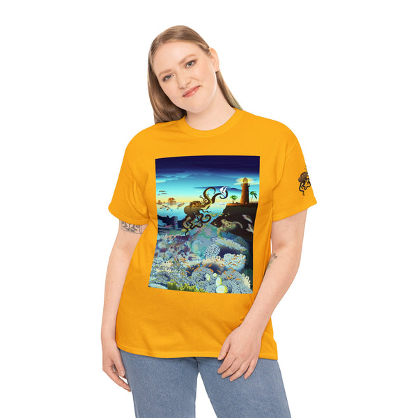 Above and Below Unisex Heavy Cotton Tee