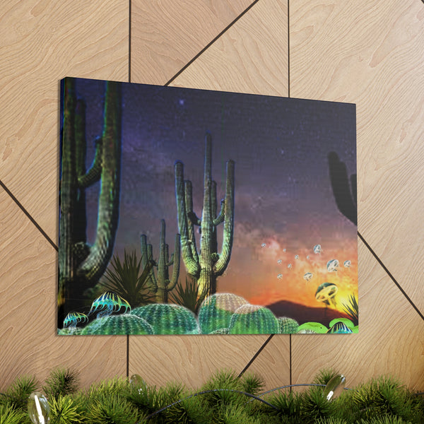 Cactus Glow Canvas Gallery Wraps