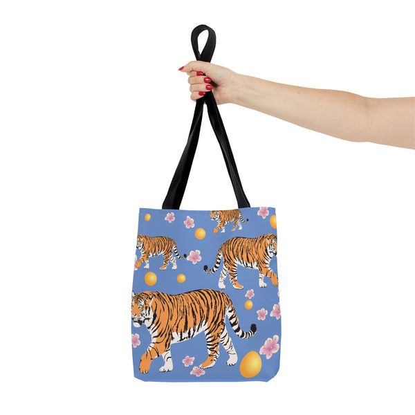 Bengal Tiger Blue Tote Bag