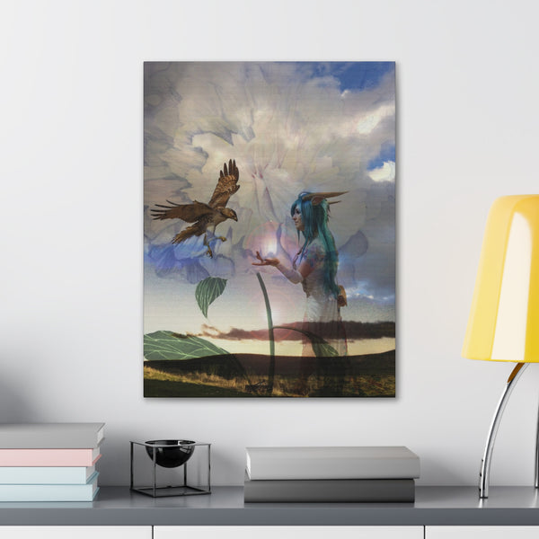 Hawk Goddess Canvas Gallery Wraps