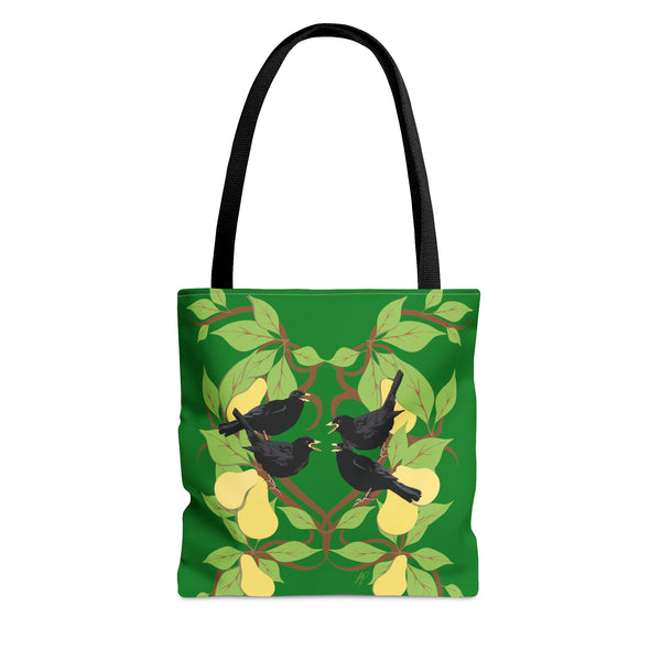 Four Colly Birds of Christmas Tote Bag