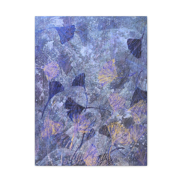 Ginkgo Leaves in Frozen Water  Canvas Gallery Wraps