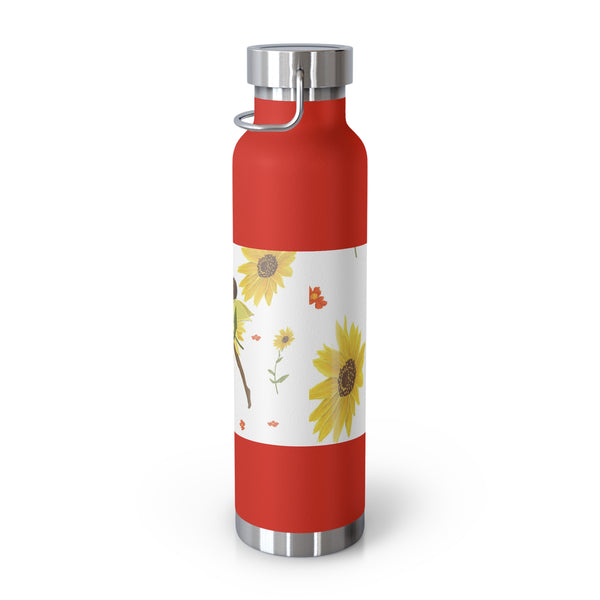 Sunflower Faerie Copper Vacuum Insulated Bottle, 22oz