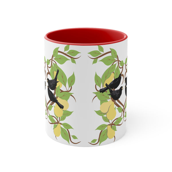 Four Colly Birds of Christmas Accent Coffee Mug, 11oz