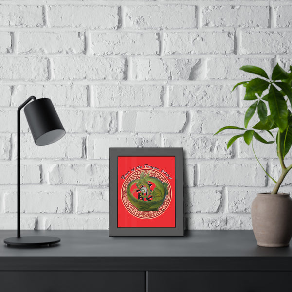 Red Lunar Dragon Framed Paper Posters
