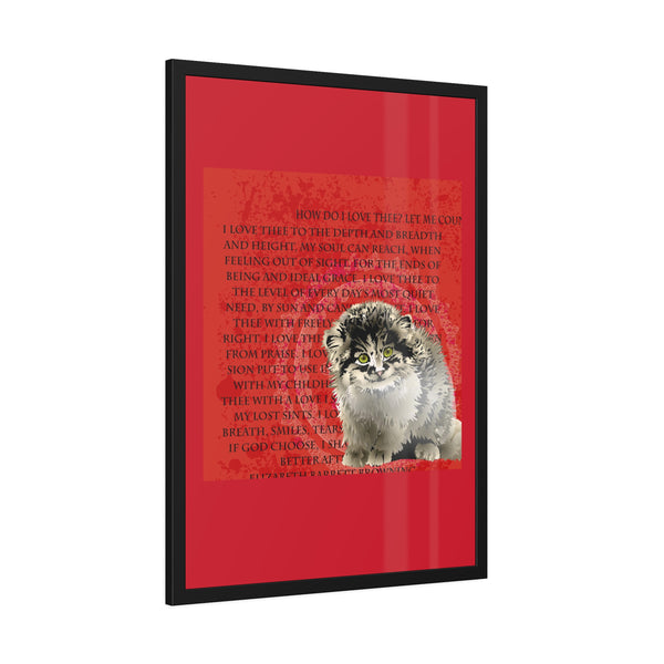 Love Pallas Cat Framed Paper Posters