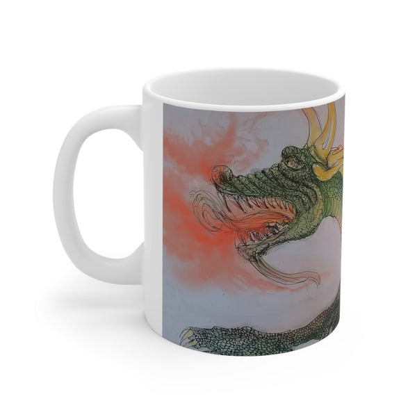 Doodle Dragon Ceramic Mug 11oz