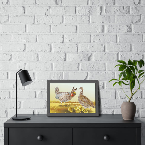 Prairie Chickens Framed Paper Posters