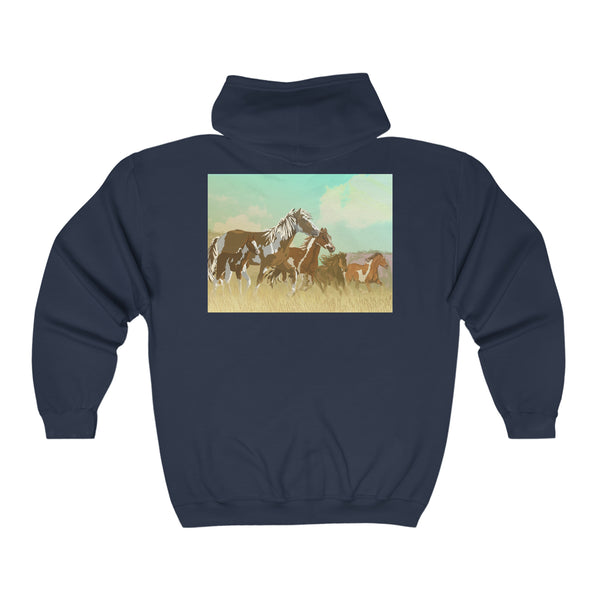 Mustangs Unisex Heavy Blend™ Full Zip Hooded Sweatshirt