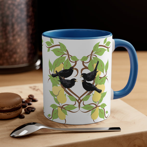 Four Colly Birds of Christmas Accent Coffee Mug, 11oz