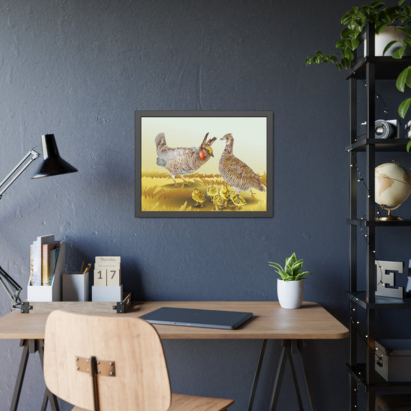 Prairie Chickens Framed Paper Posters