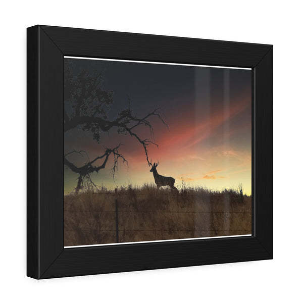 Deer at Sunrise Framed Paper Posters