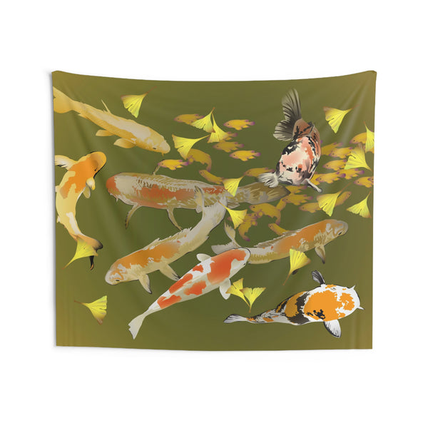 Koi Pond Indoor Wall Tapestries