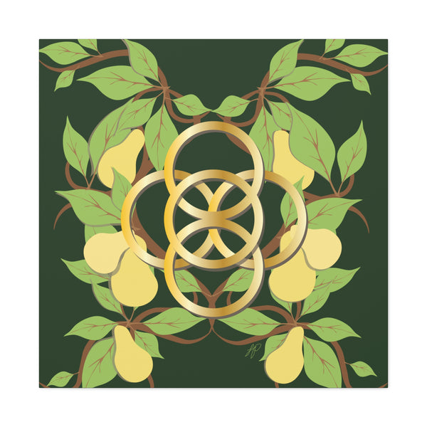 Five Golden Rings of Christmas  Canvas Gallery Wraps