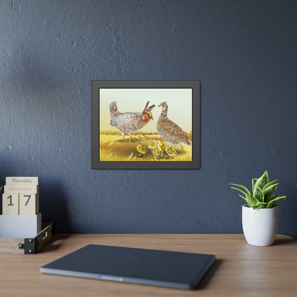 Prairie Chickens Framed Paper Posters
