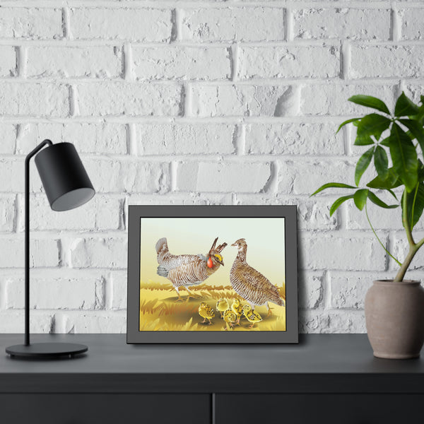 Prairie Chickens Framed Paper Posters