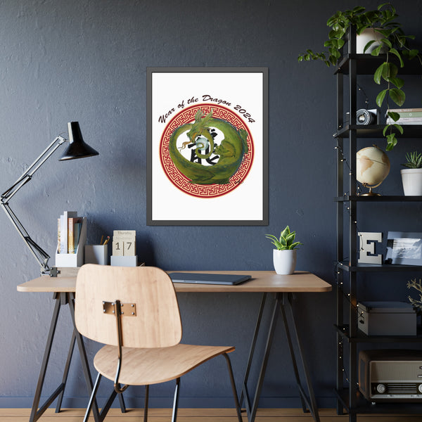 Lunar Dragon Framed Paper Posters