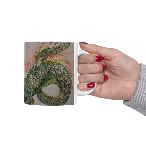 Doodle Dragon Ceramic Mug 11oz