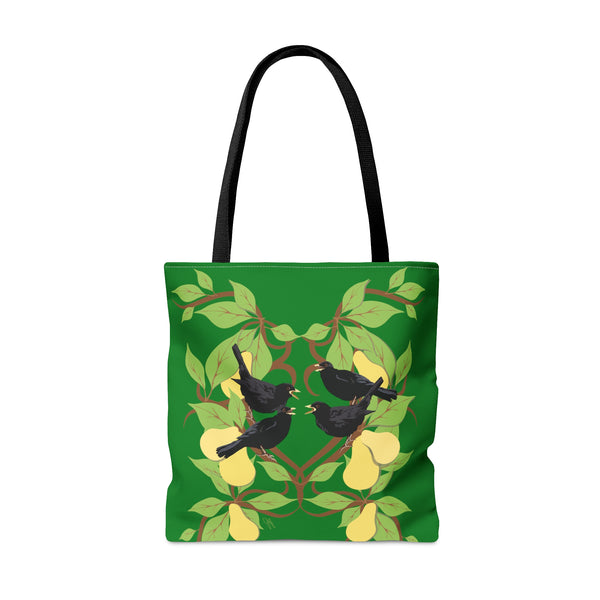 Four Colly Birds of Christmas Tote Bag