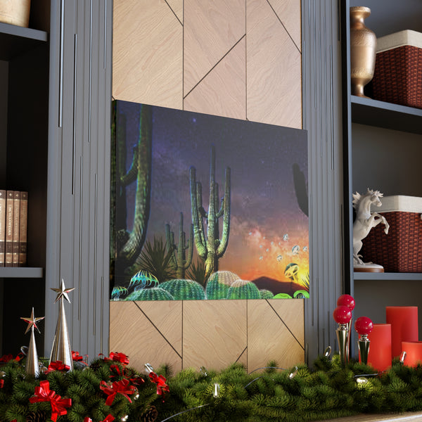 Cactus Glow Canvas Gallery Wraps