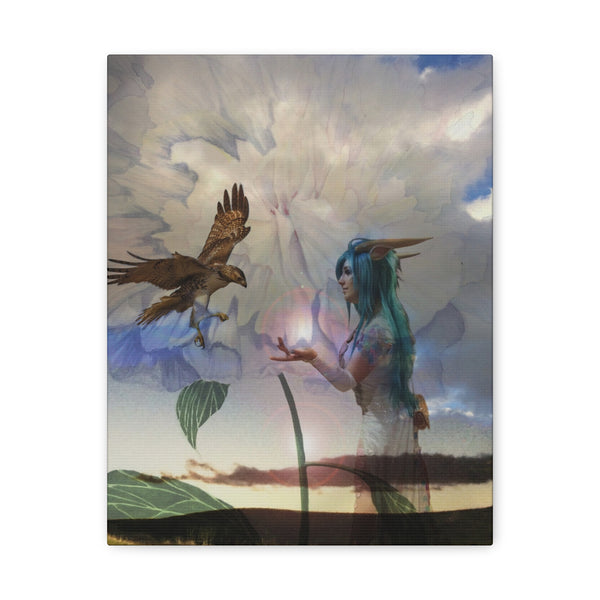 Hawk Goddess Canvas Gallery Wraps