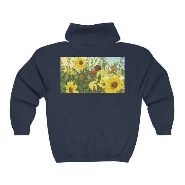 Sunflower Fairy Unisex Heavy Blend™ Full Zip Hooded Sweatshirt