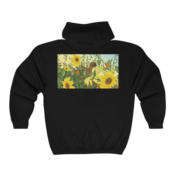 Sunflower Fairy Unisex Heavy Blend™ Full Zip Hooded Sweatshirt