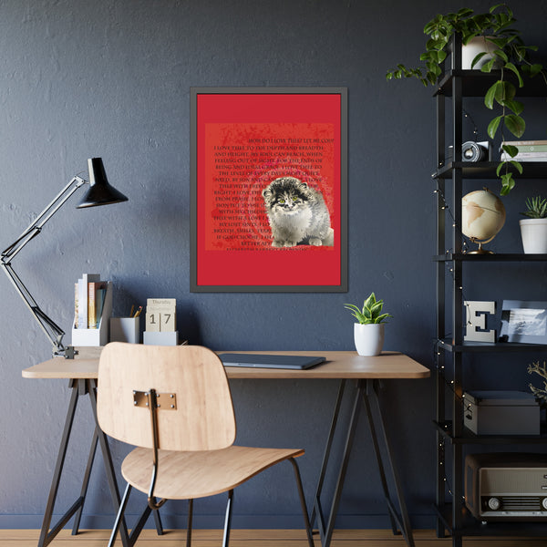 Love Pallas Cat Framed Paper Posters