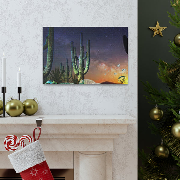 Cactus Glow Canvas Gallery Wraps