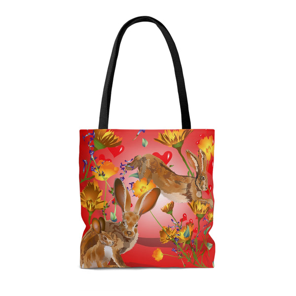 Jackrabbit Love AOP Tote Bag